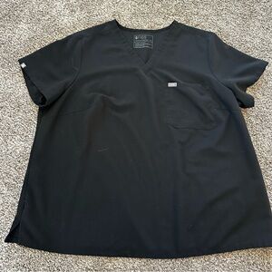 Figs Catarina One-Pocket Scrub Top black